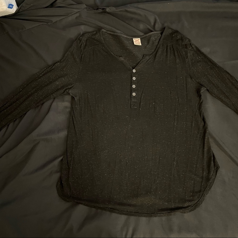 Women’s Faded Glory 4 button Henley long sleeve top size large